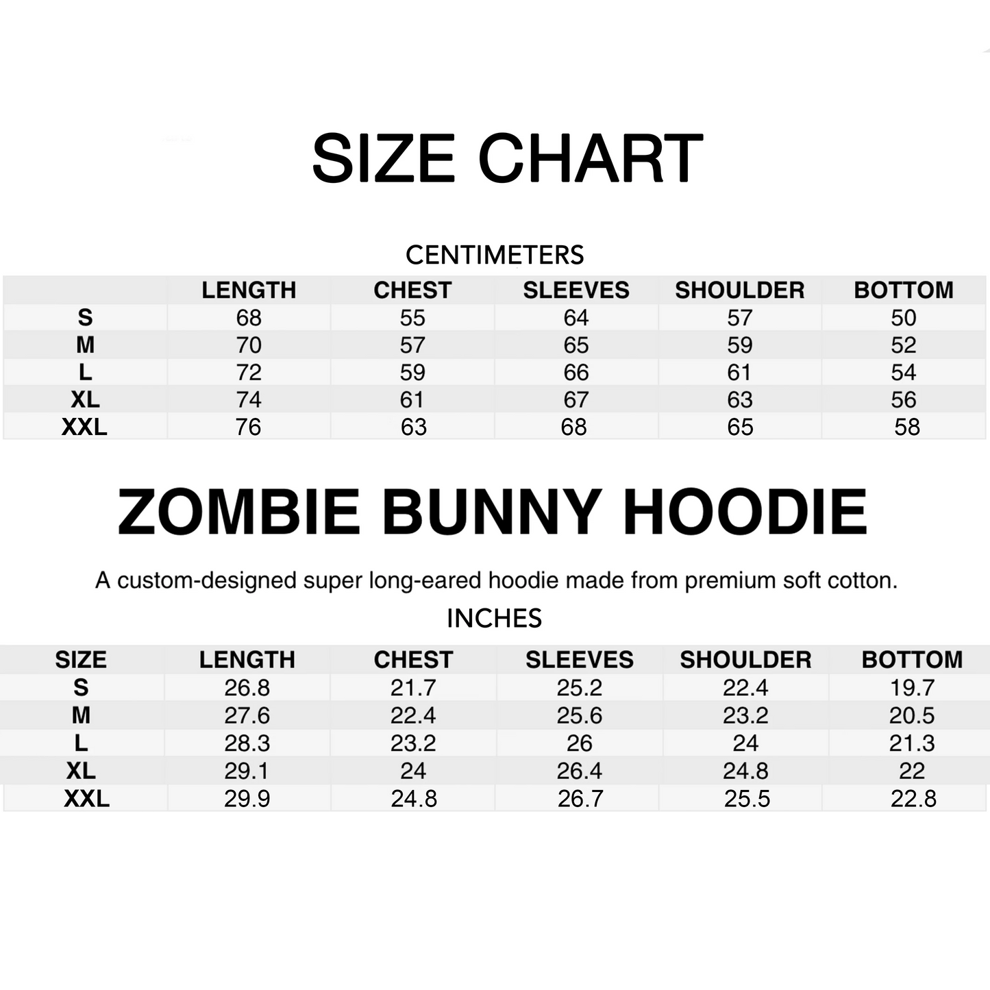 ZOMBIE BUNNY HOODIE